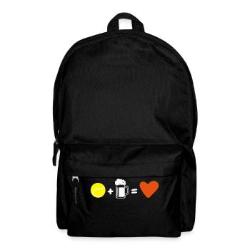 Tennis + beer = love - Backpack - black - Front