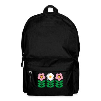 Blumen - Rucksack - Schwarz - Vorne