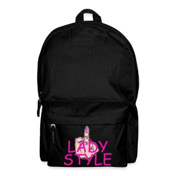 Lady Style Mittelfinger - Rucksack - Schwarz - Vorne
