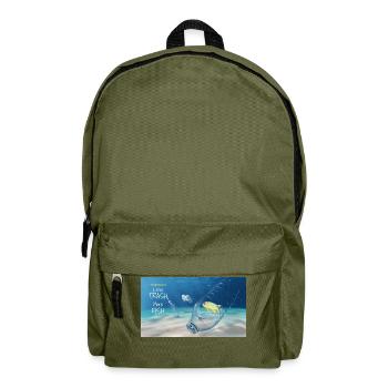 Halte das Meer sauber - Rucksack - Olivgrün - Vorne