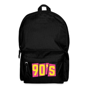 90s neunziger 90er oldschool - Rucksack - Schwarz - Vorne