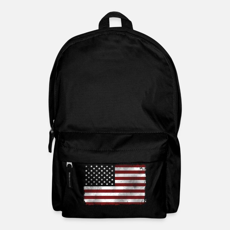 American flag - Backpack - black