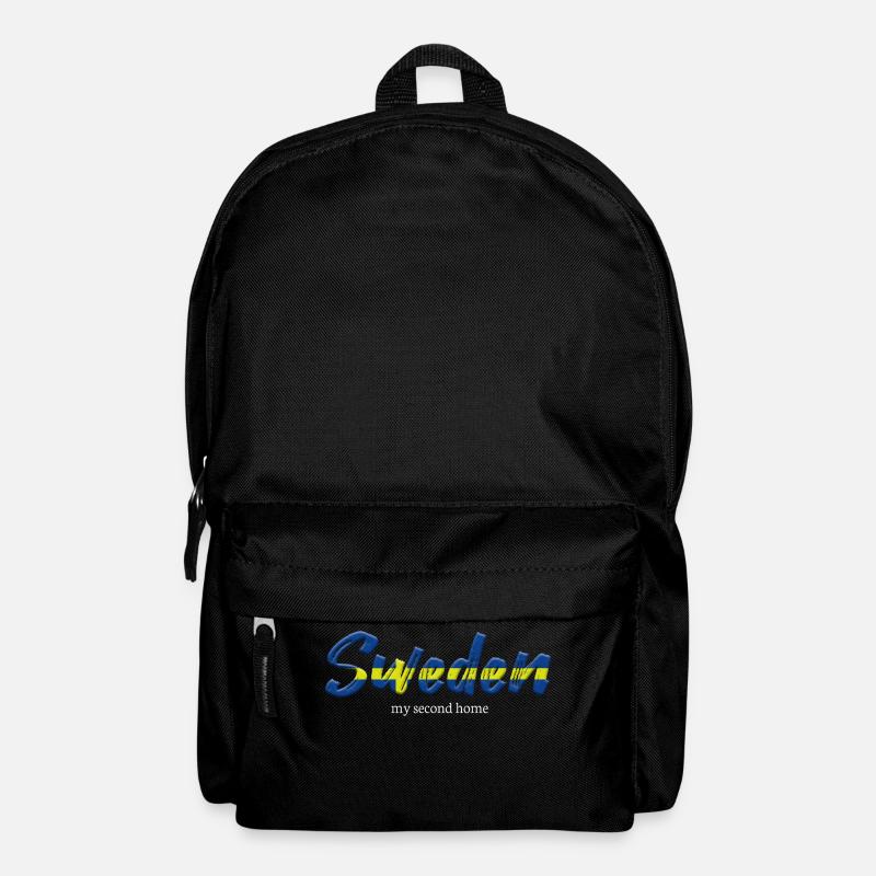 Sweden second home Sweden flag holiday saying - Backpack - black