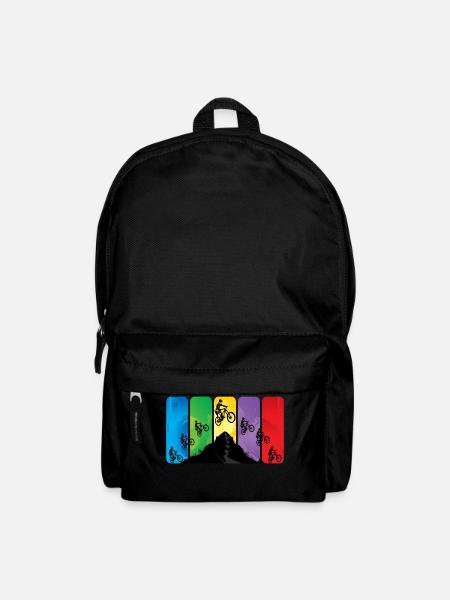 MTB jump | Downhill mountain bikers | Mountain bike - Backpack - black