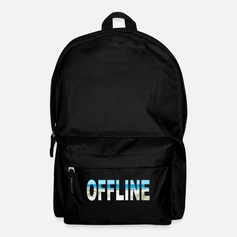 Offline Küste Urlaub Strandurlaub abschalten relax - Rucksack - Schwarz