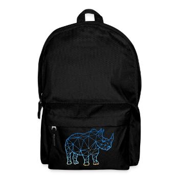 Rhinocéros dans le style polygone - Sac à dos - noir - Devant