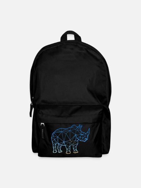 Rhinoceros in polygon style - Backpack - black