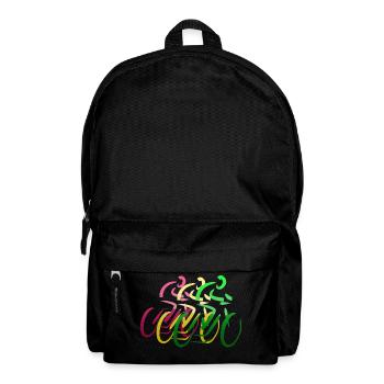 Bike Race red yellow green - Backpack - black - Front