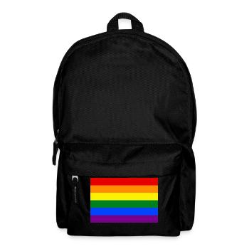 Le drapeau arc-en-ciel ou gay - drapeau de la fierté LGBT - Sac à dos - noir - Devant