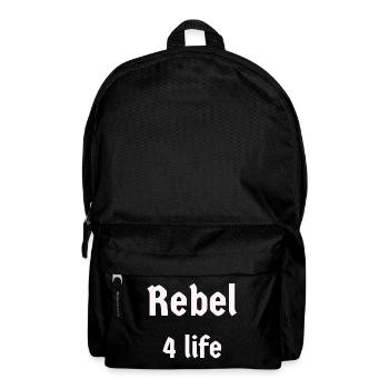 Rebel 4 life Rebell fürs Leben Revolution - Rucksack - Schwarz - Vorne