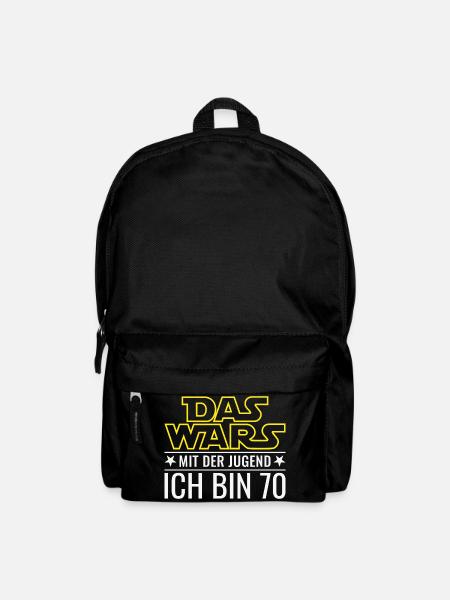 70. Geburtstag Das wars mit der Jugend - Rucksack - Schwarz