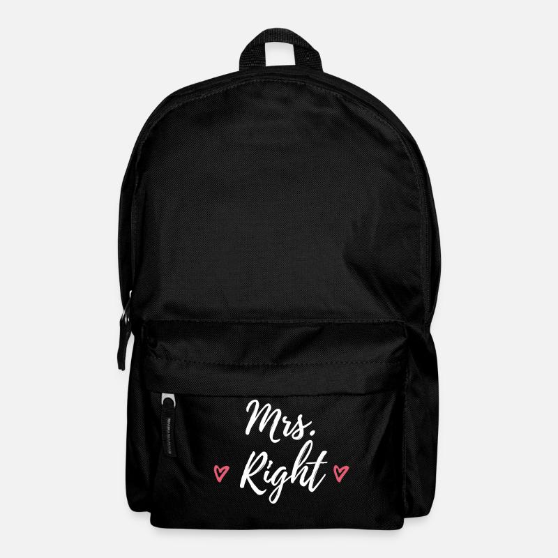 Mme Right cadeau de mariage disant look partenaire - Sac à dos - noir