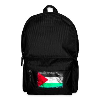 Background with the flag of Palestine - Backpack - black - Front