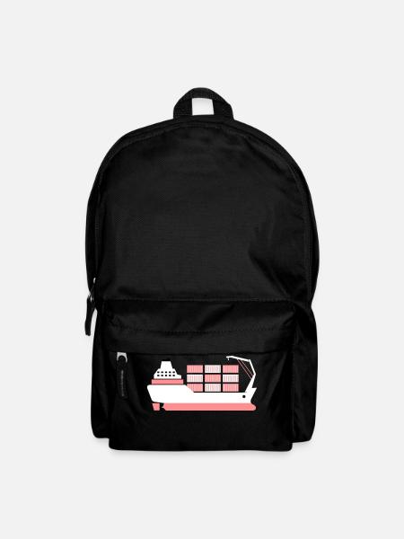 containerschiff pink - Rucksack - Schwarz