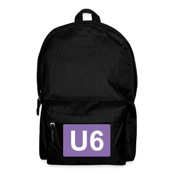 Berlin U-Bahn U6 - Rucksack - Schwarz - Vorne