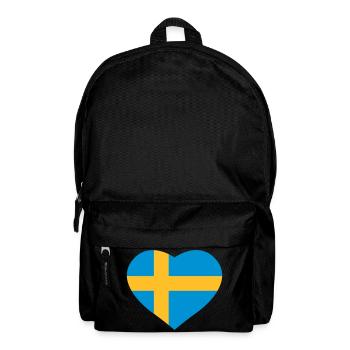 Schweden-Herz - Rucksack - Schwarz - Vorne