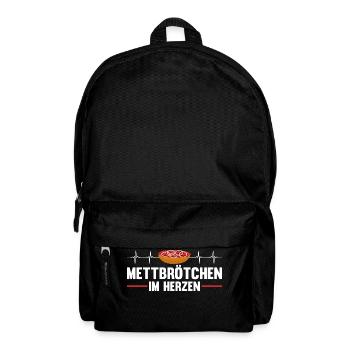 Mett Hackepeter Herzschlag - Rucksack - Schwarz - Vorne