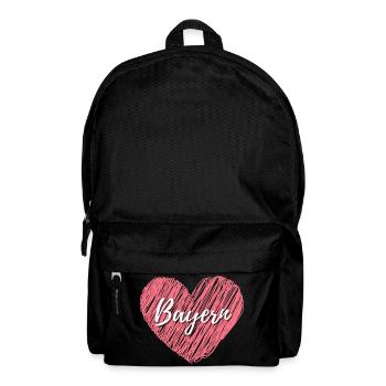 Bayern Liebe mit rotem Herz Schriftzug in Handschr - Rucksack - Schwarz - Vorne