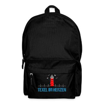 Texel Holland Leuchtturm Herzschlag - Rucksack - Schwarz - Vorne