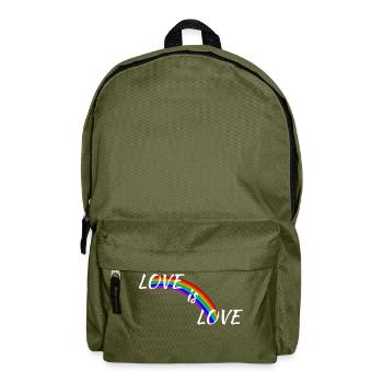 Love is Love - Backpack - olive green - Front