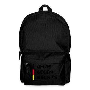 Omas gegen Rechts - schwarz rot gold - Rucksack - Schwarz - Vorne