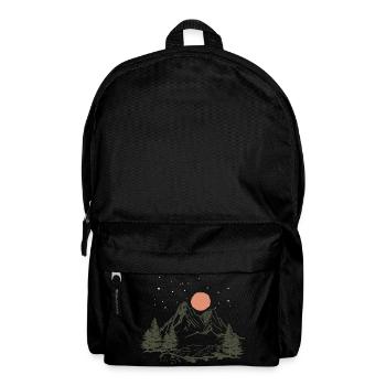 Mountain Nature Tents Camping stars forest gift - Backpack - black - Front