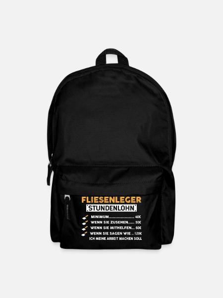 Handwerker Fliesenleger Spruch - Rucksack - Schwarz