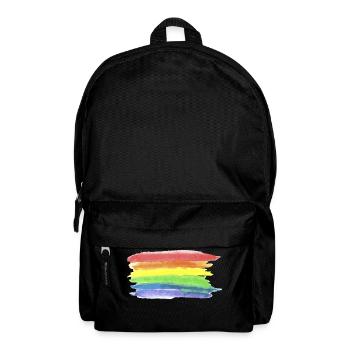 LGBT Flagge Regenbogen Fahne Pride Gay Homosexuell - Rucksack - Schwarz - Vorne