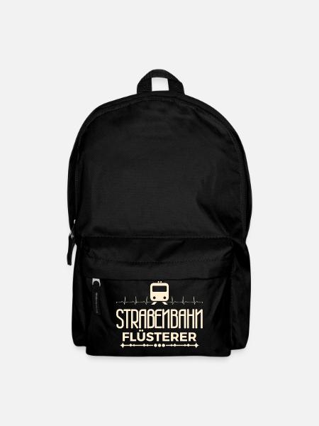 Straßenbahnflüsterer Herzschlag Straßenbahnfahrer - Rucksack - Schwarz