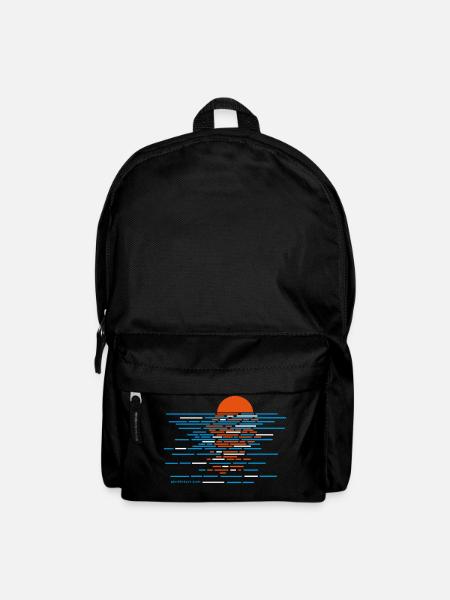 Sonnenuntergang Sonne Urlaub sunset Meer Kroatien - Rucksack - Schwarz