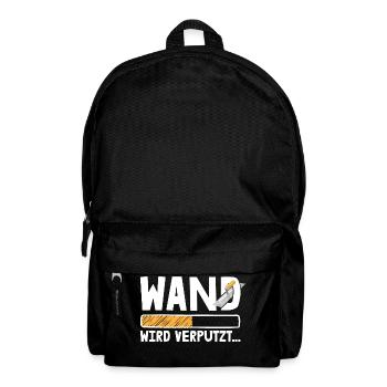 Stuckateur Wand verputzen Verputzer - Rucksack - Schwarz - Vorne