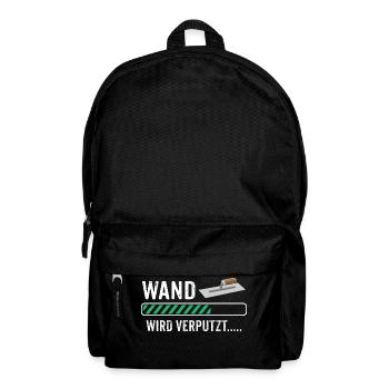 Stuckateur Wand verputzen Verputzer - Rucksack - Schwarz - Vorne