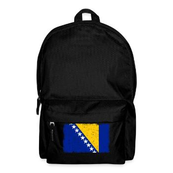 Bosnia and Herzegovina Bosnian Flag Vintage - Backpack - black - Front
