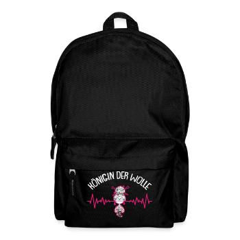 Stricken Herzschlag Häkeln Strickerin - Rucksack - Schwarz - Vorne