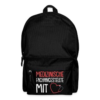 Medizinische Fachangestellte Arzthelferin MFA mit - Rucksack - Schwarz - Vorne