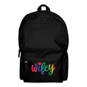Wifey - Cœur mignon, cadeau pour femme femmes mariées - Sac à dos - noir - Devant