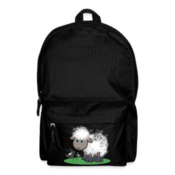 Schaf lustig mit Pusteblume witziges Geschenk - Rucksack - Schwarz - Vorne