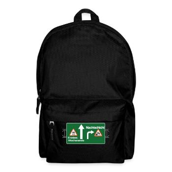 nachtschicht modus nachtarbeit schichtarbeit nacht - Rucksack - Schwarz - Vorne