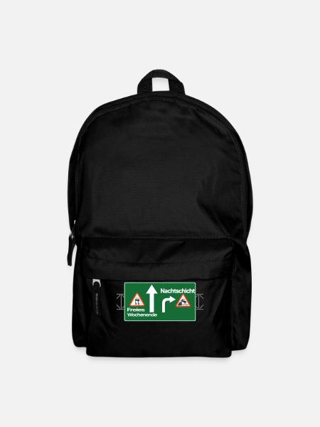 nachtschicht modus nachtarbeit schichtarbeit nacht - Rucksack - Schwarz