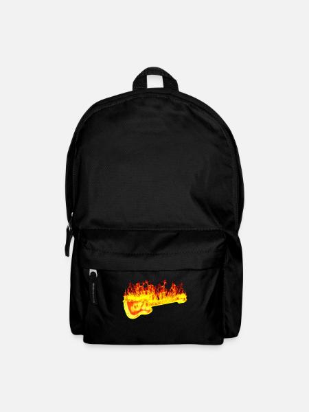 Feuer-Gitarre - Rucksack - Schwarz