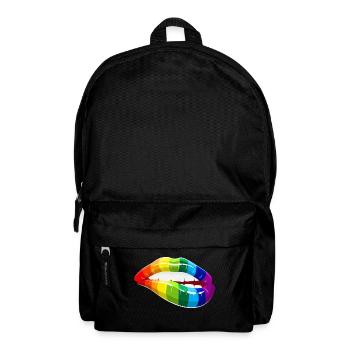 Rainbow Lips - LGBT Homosexualität Liebe Mund - Rucksack - Schwarz - Vorne