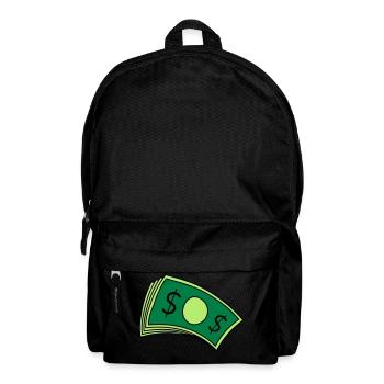 Piles d’argent de billets - Sac à dos - noir - Devant
