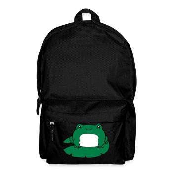 Frosch auf Seerose - Rucksack - Schwarz - Vorne