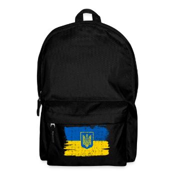 Ucraina Bandiera Ukraine Flagge Frieden Vintage - Rucksack - Schwarz - Vorne