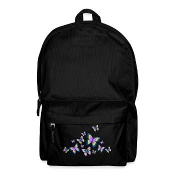 Butterfly Butterfly Insects Spring Summer colorful - Backpack - black - Front