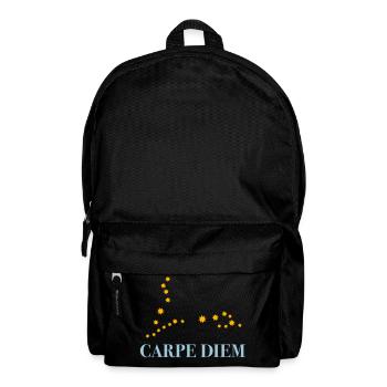 Carpe Diem nutze den Tag Sternbild Fische Horoskop - Rucksack - Schwarz - Vorne