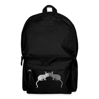 2 aiment les chats mignons - Sac à dos - noir - Devant