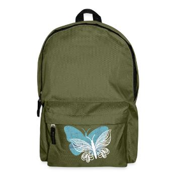 Ich liebe Schmetterlinge - Rucksack - Olivgrün - Vorne