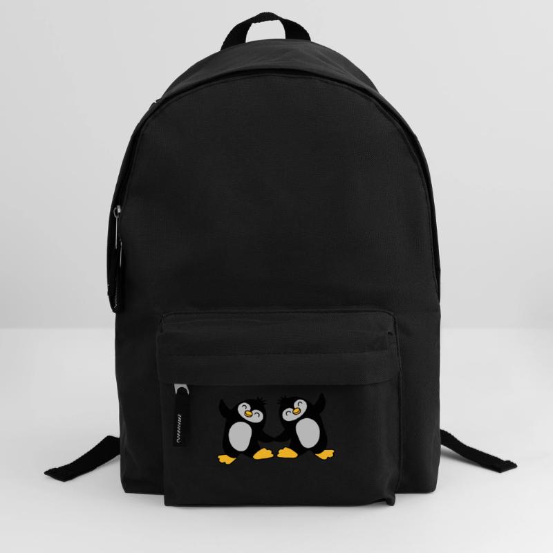 2 cute penguins dancing Backpack