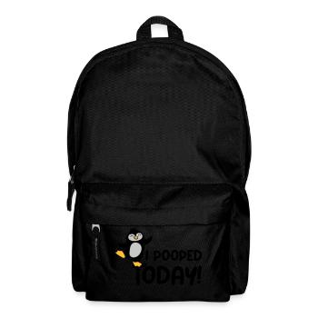 I pooped today Penguin - Backpack - black - Front
